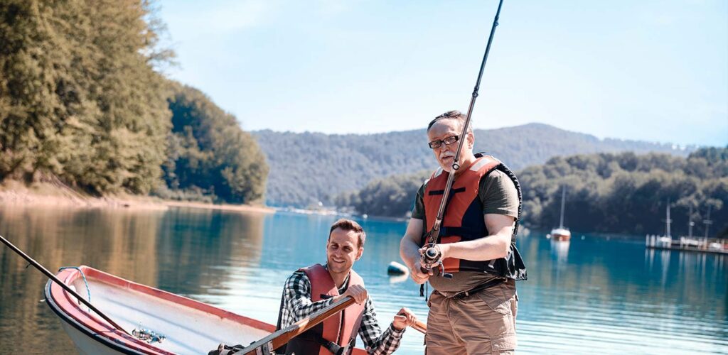 2 copains à la pêche